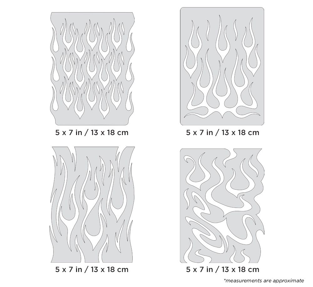 Iwata Artool Flame-o-rama Mini Series Freehand Airbrush Template