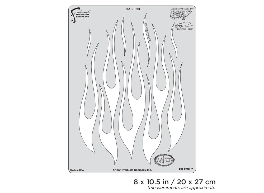 Iwata Artool Flame-o-rama 2 Classico Freehand Airbrush Template