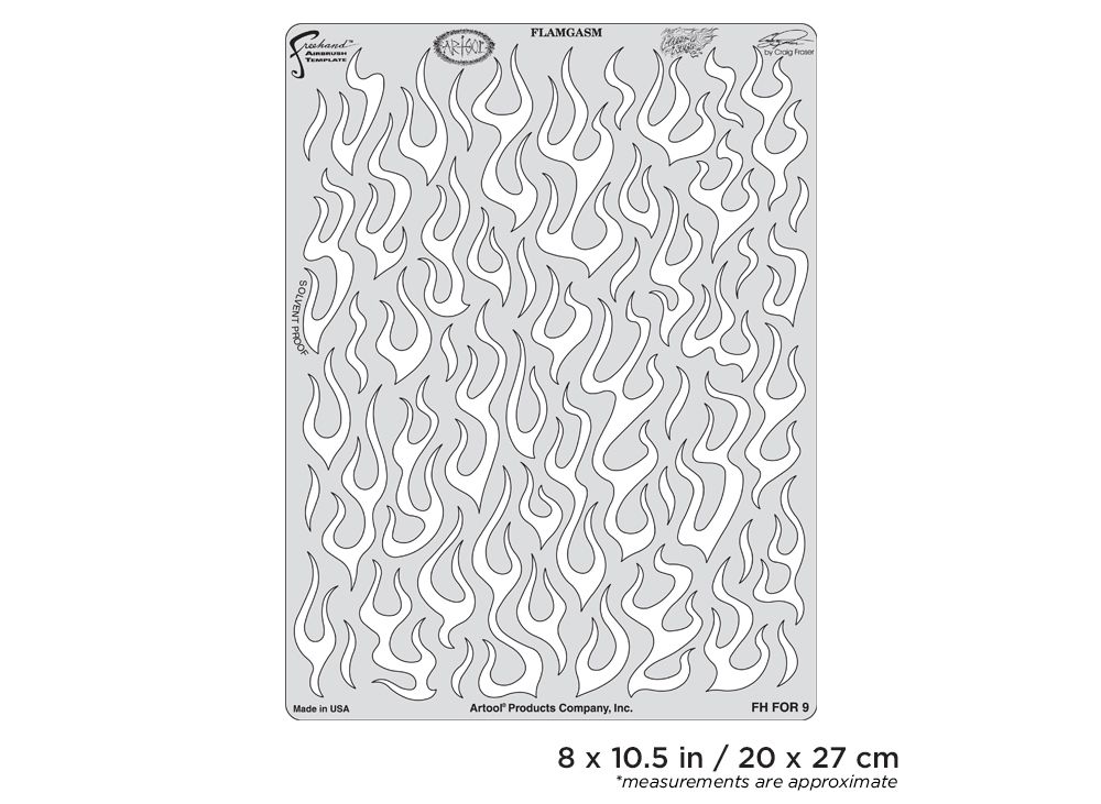 Iwata Artool Flame-o-rama 2 Flamgasm Freehand Airbrush Template
