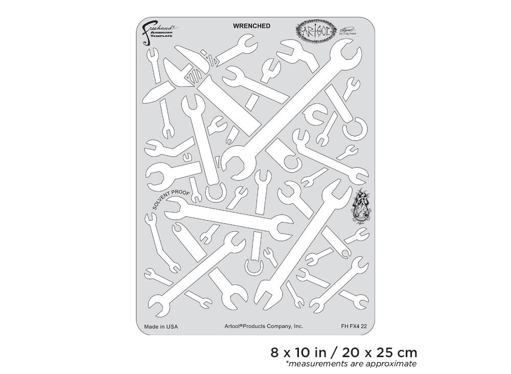 Iwata Artool FX4 Wrenched Freehand Airbrush Template
