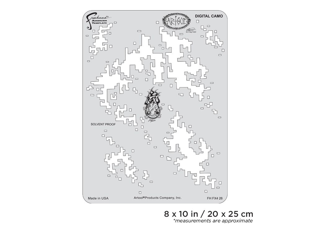 Iwata Artool FX4 Digital Camo Freehand Airbrush Template