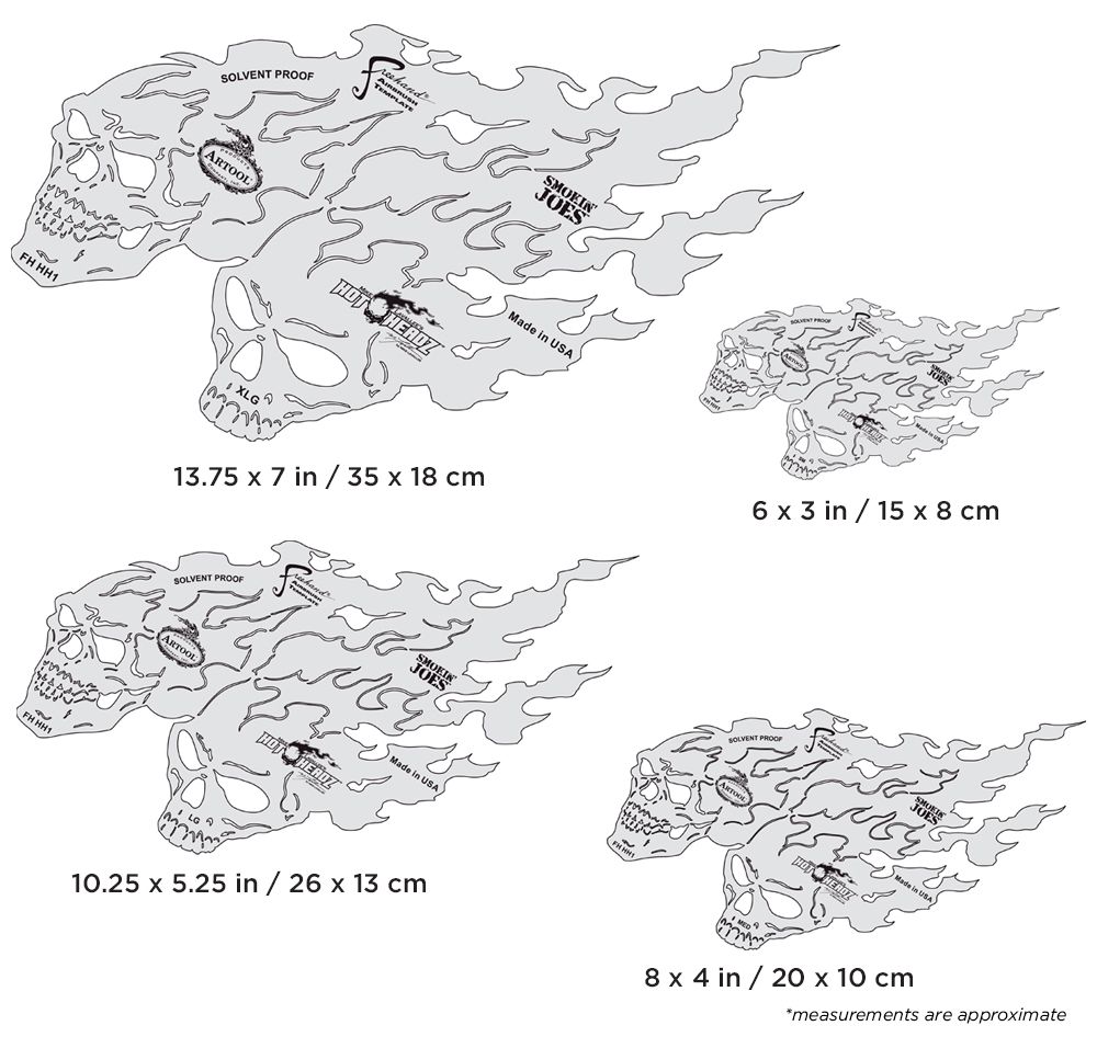 Iwata Artool Hot Headz Smokin' Joes Freehand Airbrush Template
