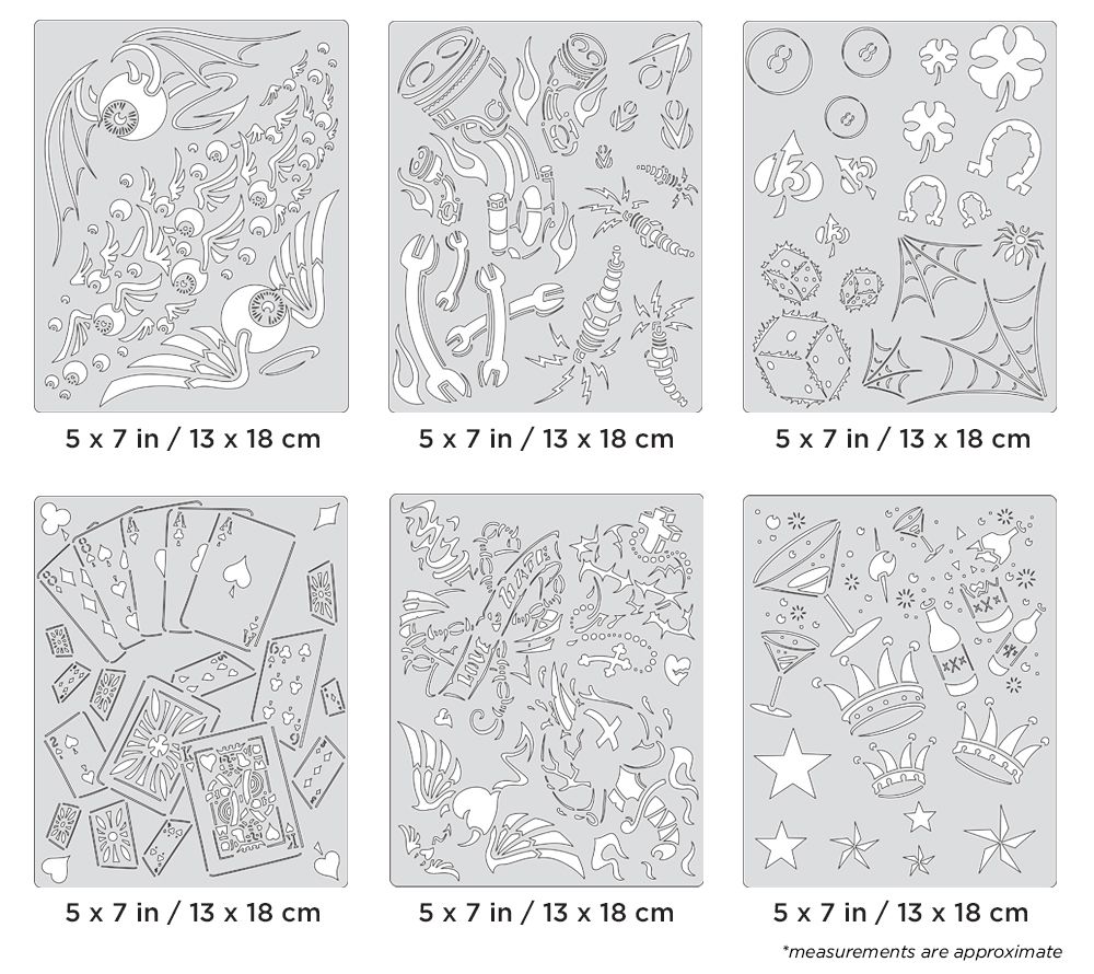 Iwata Artool Kustom FX II Mini Series Freehand Airbrush Template