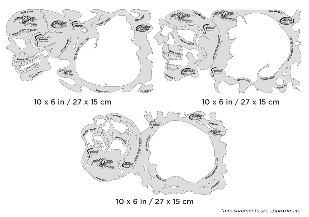 Iwata Artool Pack o' Skullz Freehand Airbrush Template