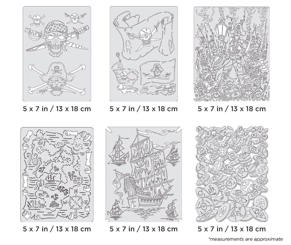Iwata Artool Piracy Mini Series Set Freehand Airbrush Template