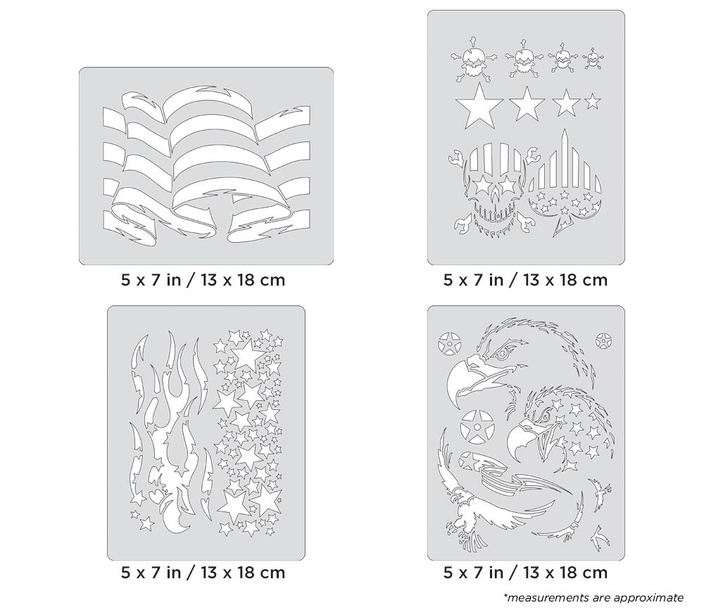 Iwata Artool Patriotica Mini Series Freehand Airbrush Template