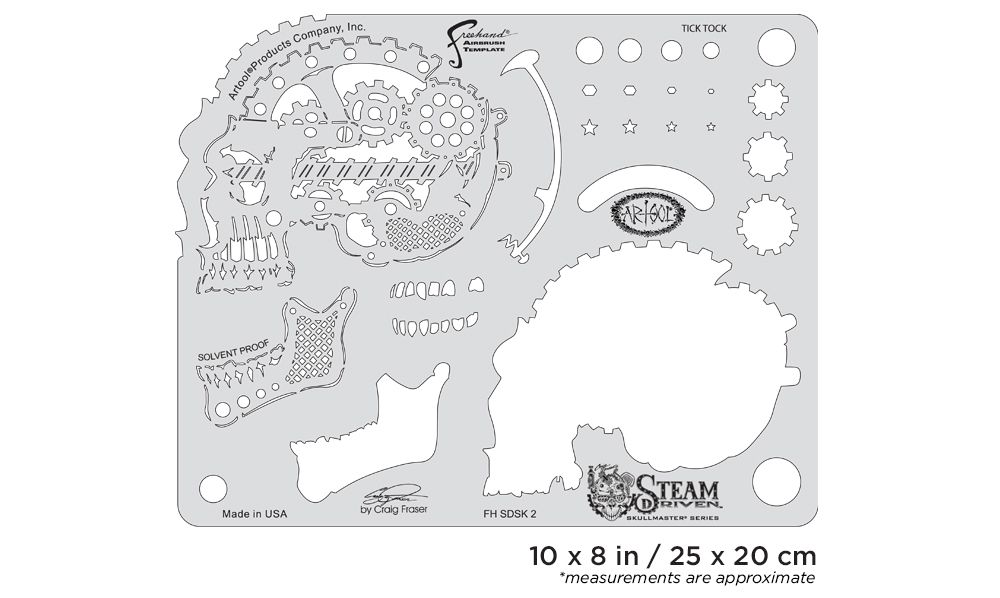 Iwata Artool Steam Driven Tick Tock Freehand Airbrush Template