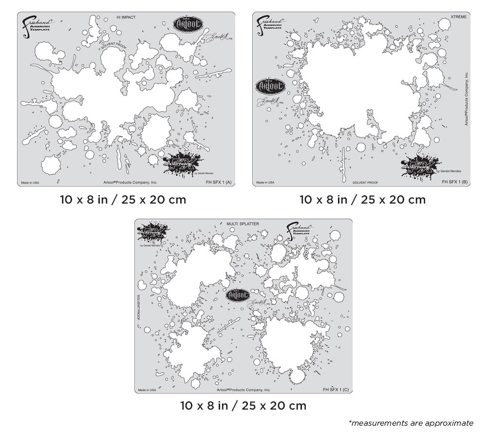 Iwata Artool Splatter FX Freehand Airbrush Template