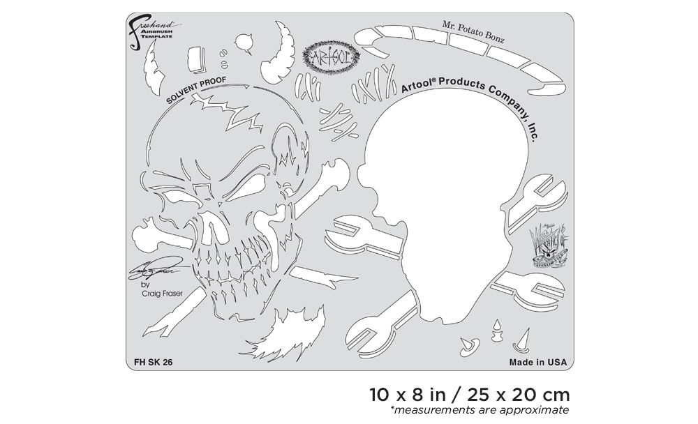 Iwata Artool Wrath of Skullmaster Mr. Potato Bonz Freehand Airbr