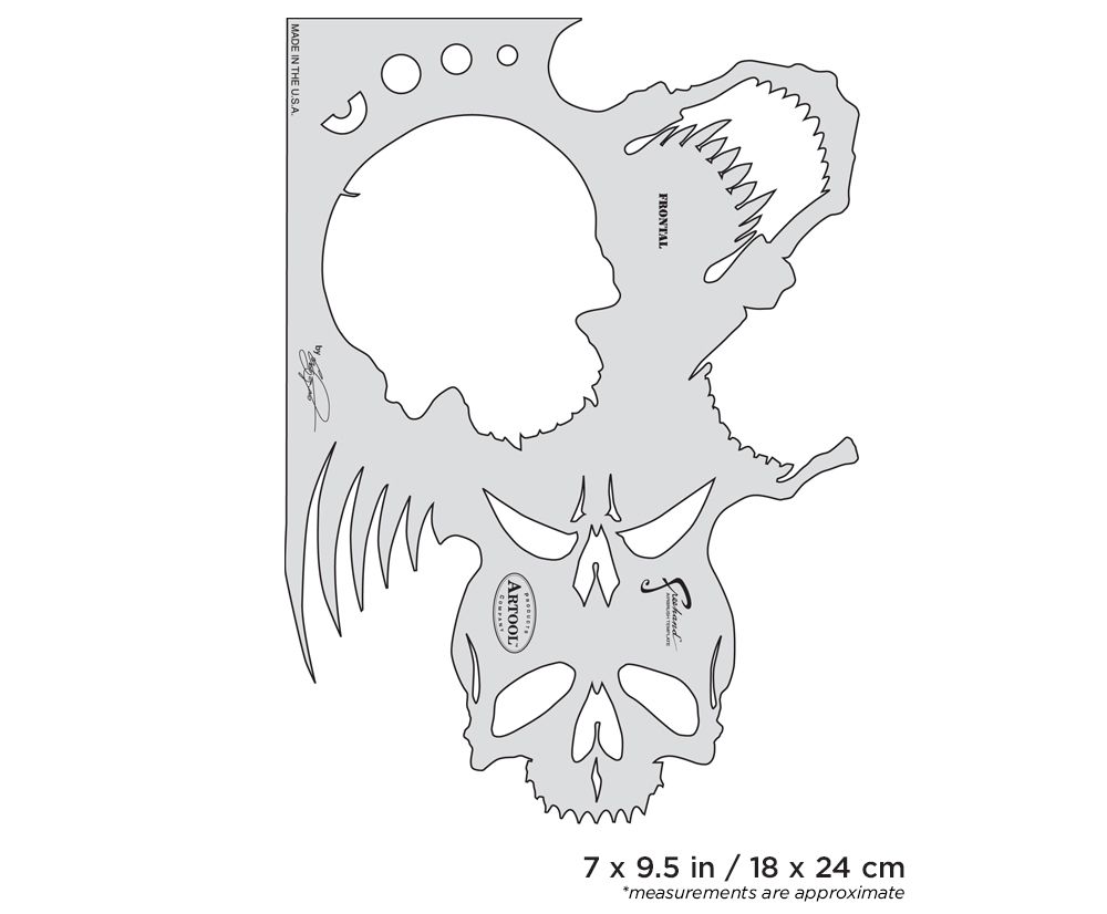 Iwata Artool Skullmaster The Frontal Freehand Airbrush Template