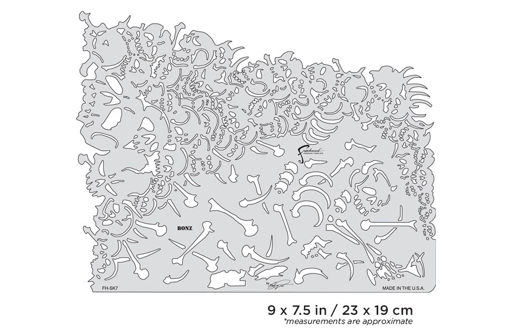 Iwata Artool Son of Skullmaster Bonz Freehand Airbrush Template