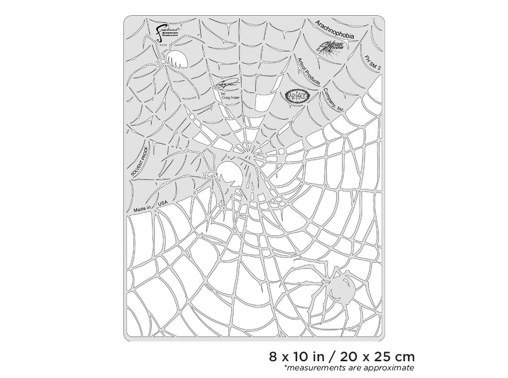 Iwata Artool Spider Master Arachnophobia Freehand Airbrush Templ