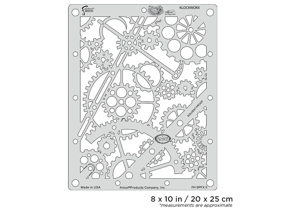 Iwata Artool Steampunk FX Klockworx Freehand Airbrush Template