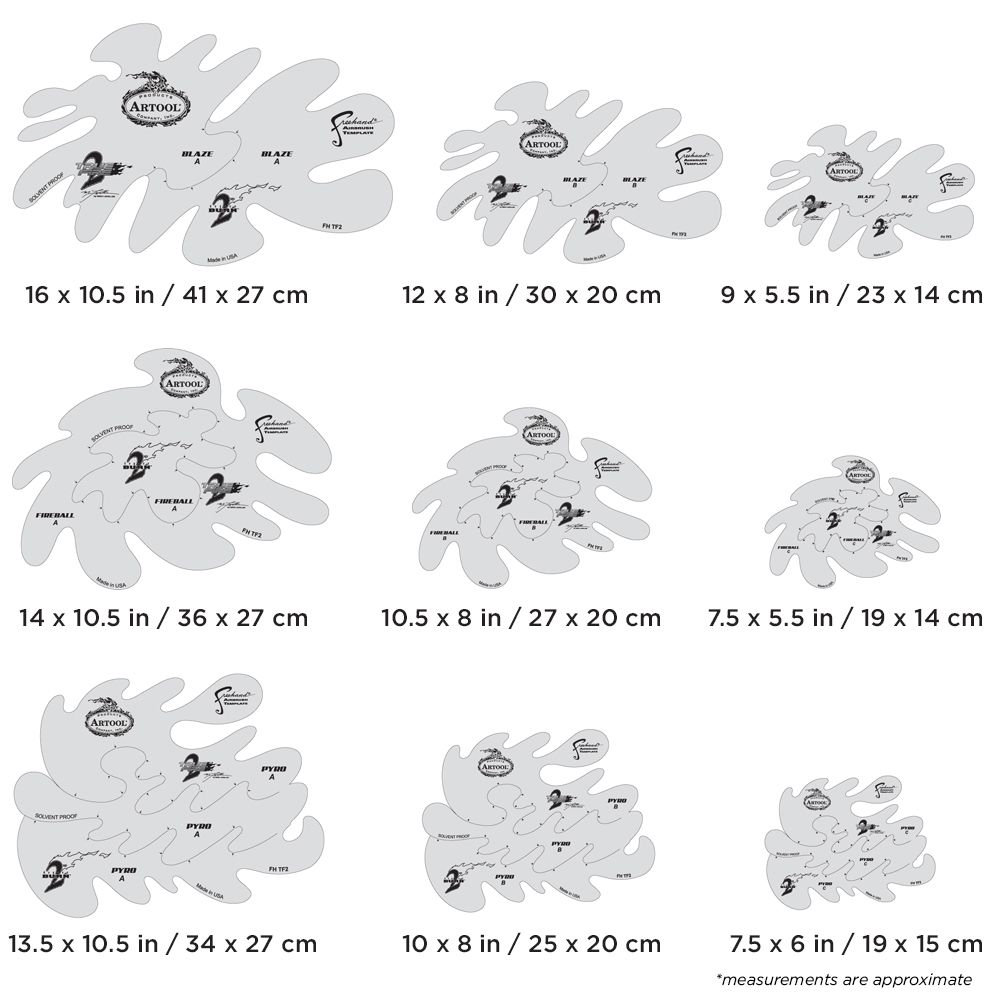 Iwata Artool True Fire 2 Freehand Airbrush Template