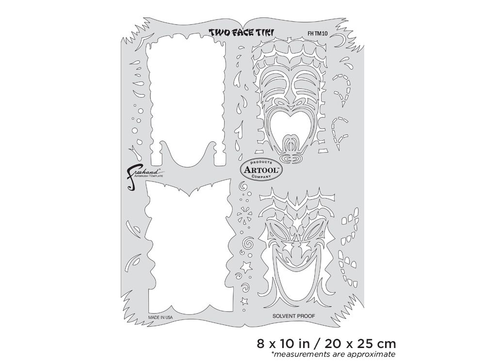 Iwata Artool Tiki Master Tribal Tiki Freehand Airbrush Template