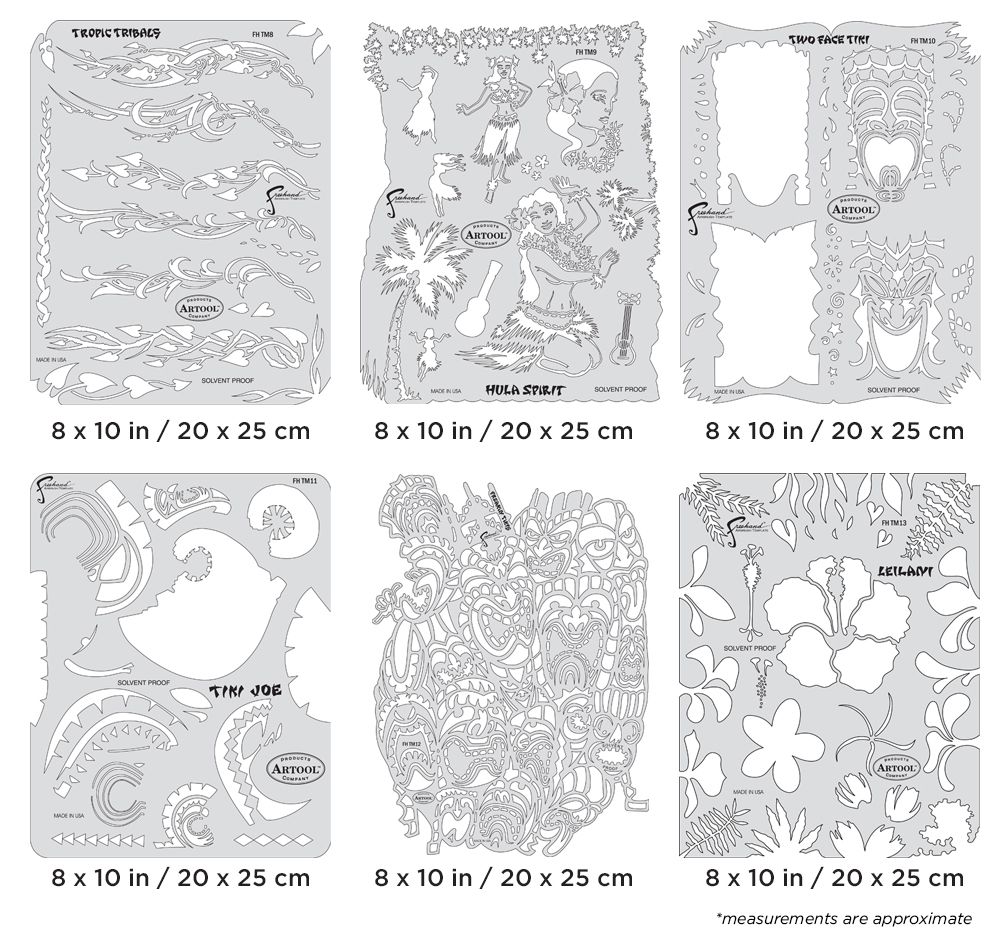 Iwata Artool Tiki Master II Freehand Airbrush Template