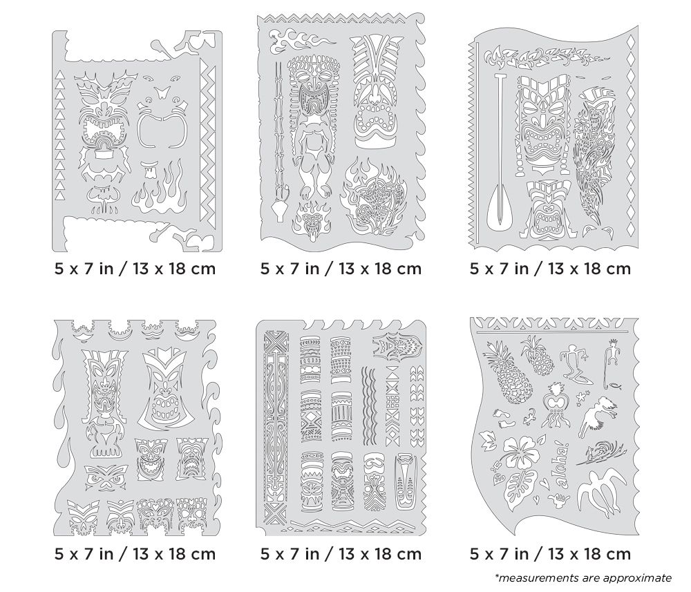Iwata Artool Tiki Master Mini Series Freehand Airbrush Template