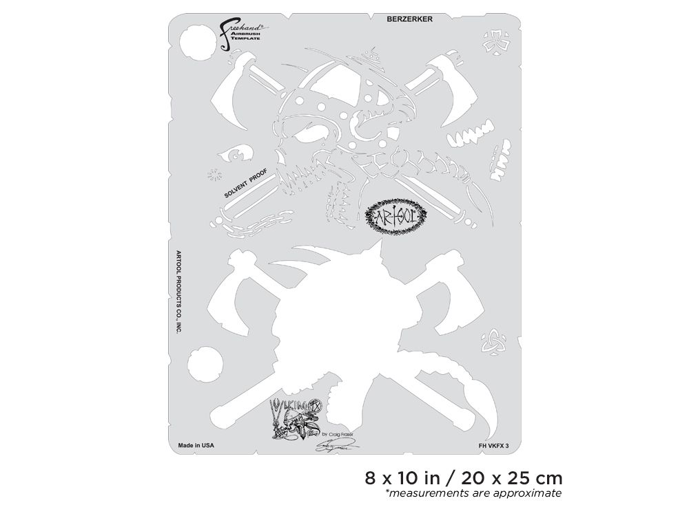 Iwata Artool Viking FX Berzerker Freehand Airbrush Template