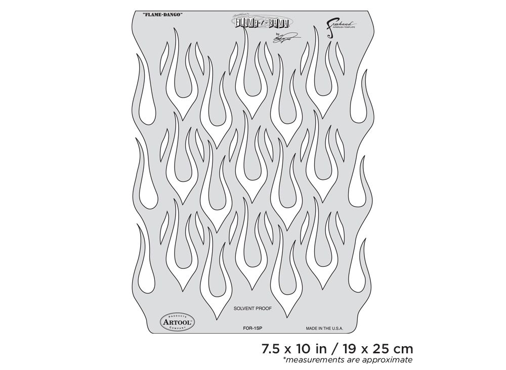 Iwata Artool Freehand Airbrush Templates Flame-o-rama Flame-Dang