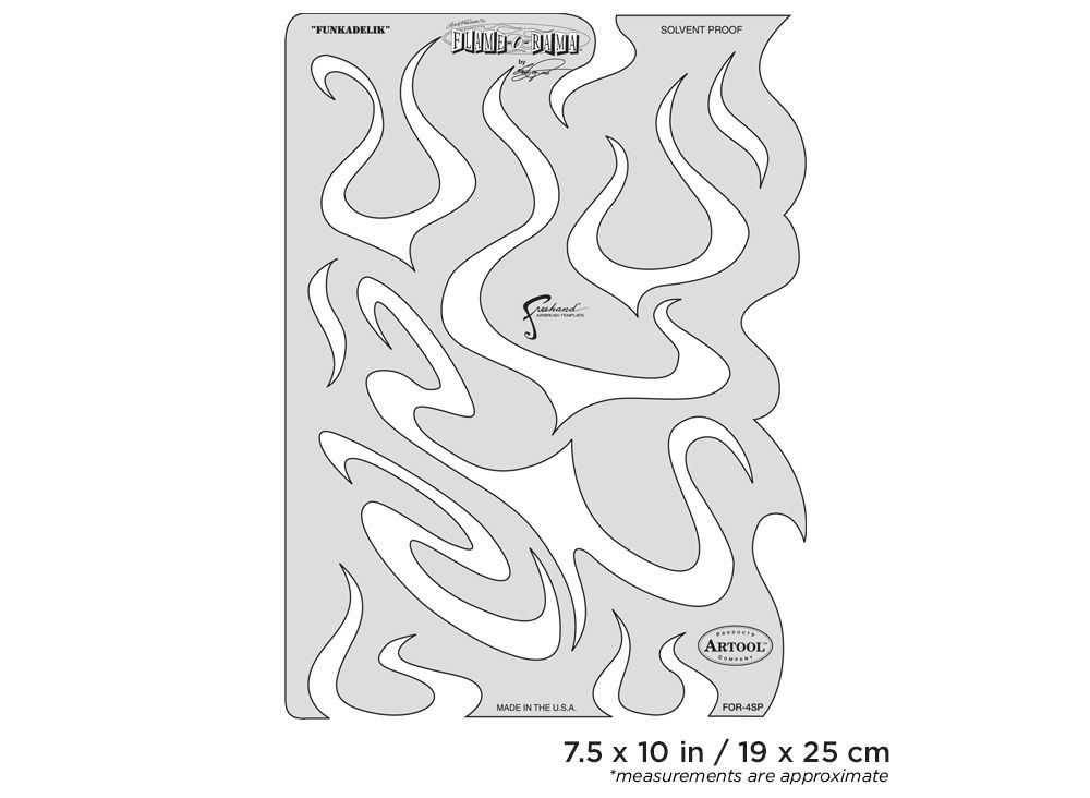 Iwata Artool Freehand Airbrush Templates Flame-o-rama Funkadelik