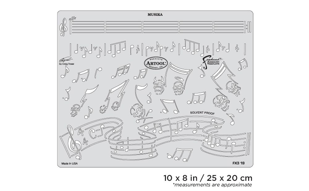 Iwata Artool FX3 Musika Freehand Airbrush Template