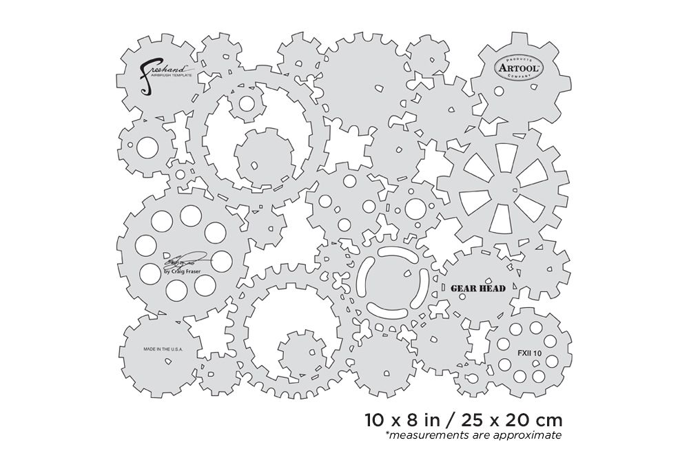 Iwata Artool FX II Gear Head Freehand Airbrush Template