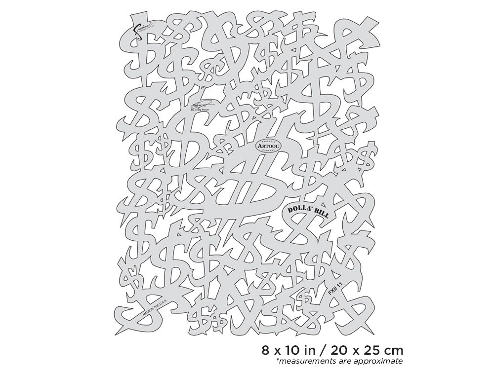 Iwata Artool FX II Dolla Bill Freehand Airbrush Template
