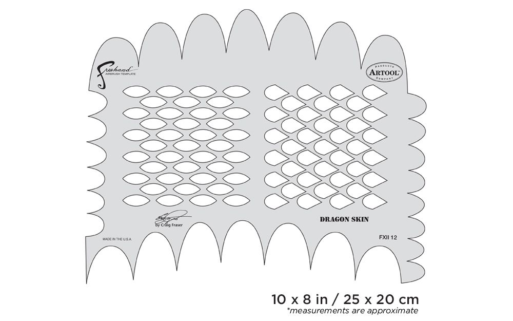 Iwata Artool FX II Dragon Skin Freehand Airbrush Template