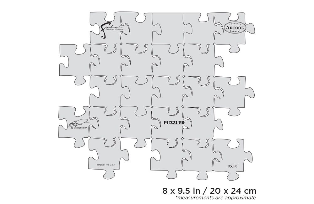 Iwata Artool FX II Puzzled Freehand Airbrush Template