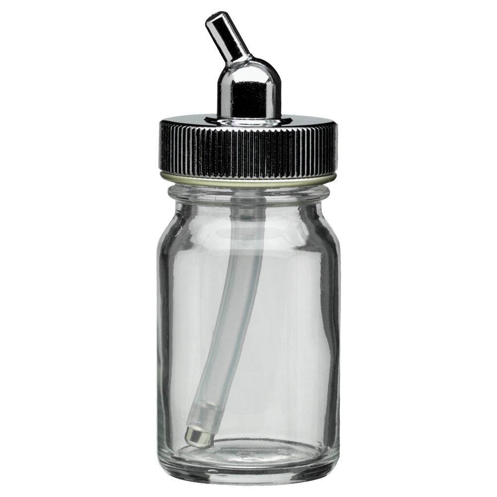 Iwata Glass Bottle 0.68 oz / 20 ml With Metal Adaptor Cap