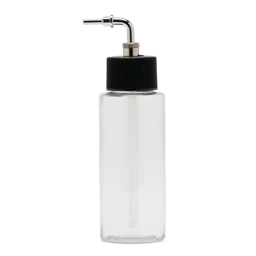 Iwata Crystal Clear Bottle 2oz / 60ml Cylinder w/ Side Feed Cap