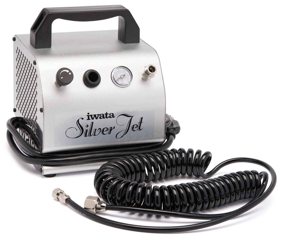 Iwata Silver Jet 110-120V Airbrush Compressor - Click Image to Close