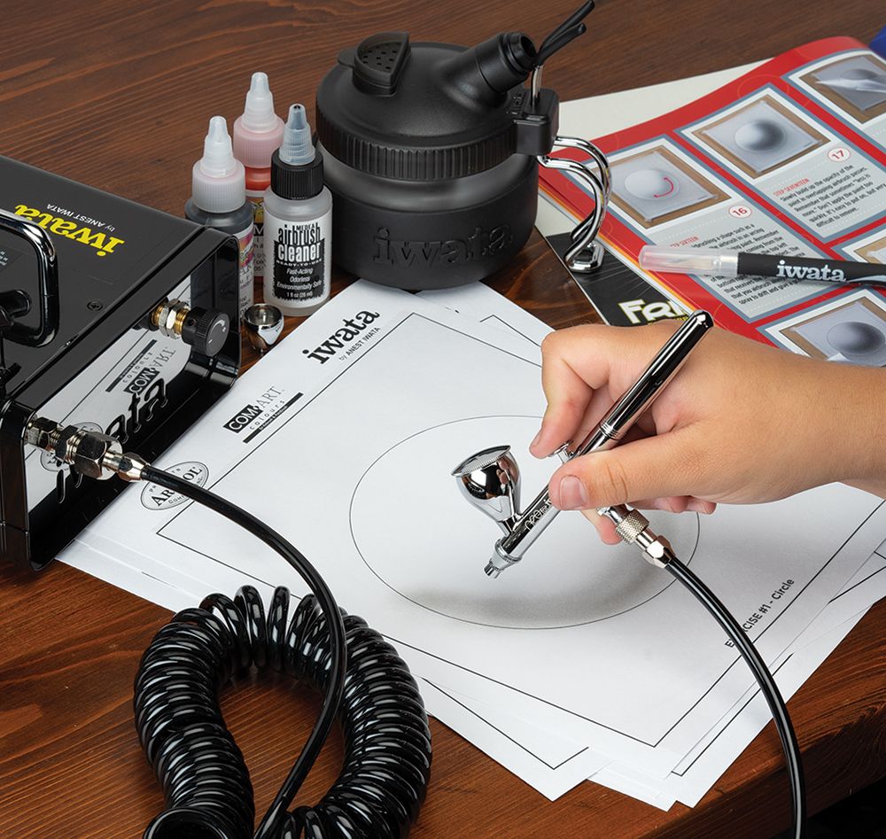 Iwata Beginner Airbrush Kit with NEO CN - Click Image to Close