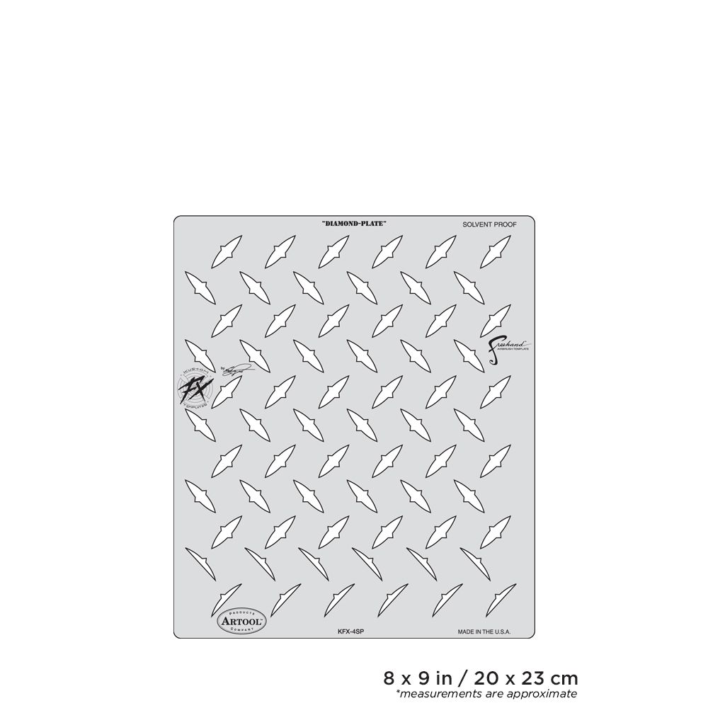 Iwata Artool Kustom FX Diamond-Plate Freehand Airbrush Template