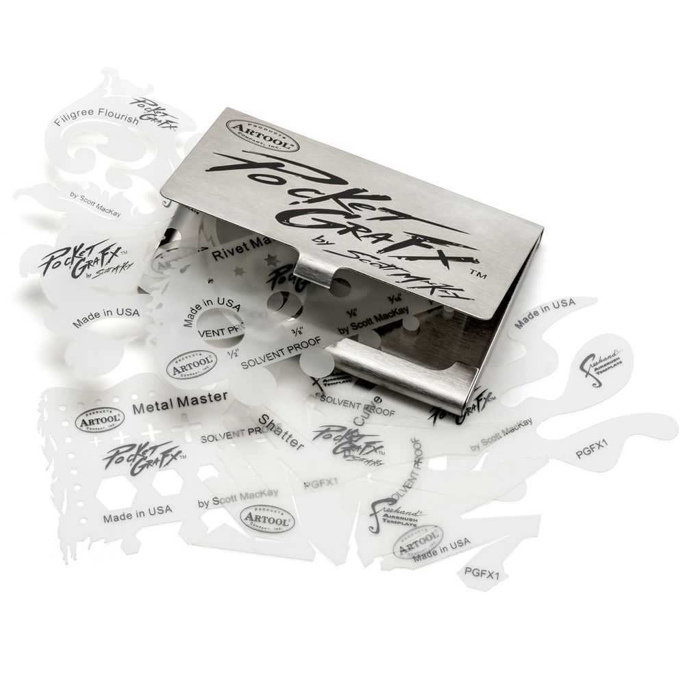 Iwata Artool PocketGraFX Freehand Airbrush Template Set