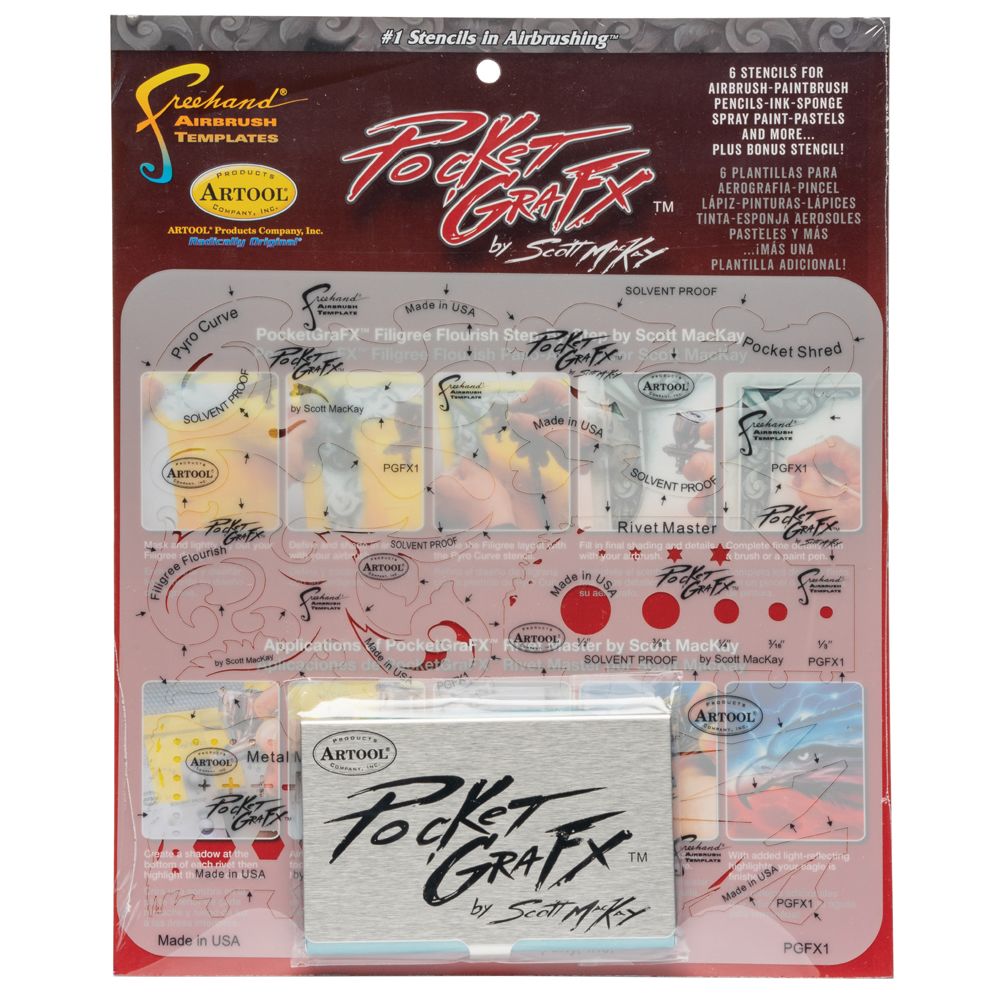 Iwata Artool PocketGraFX Freehand Airbrush Template Set
