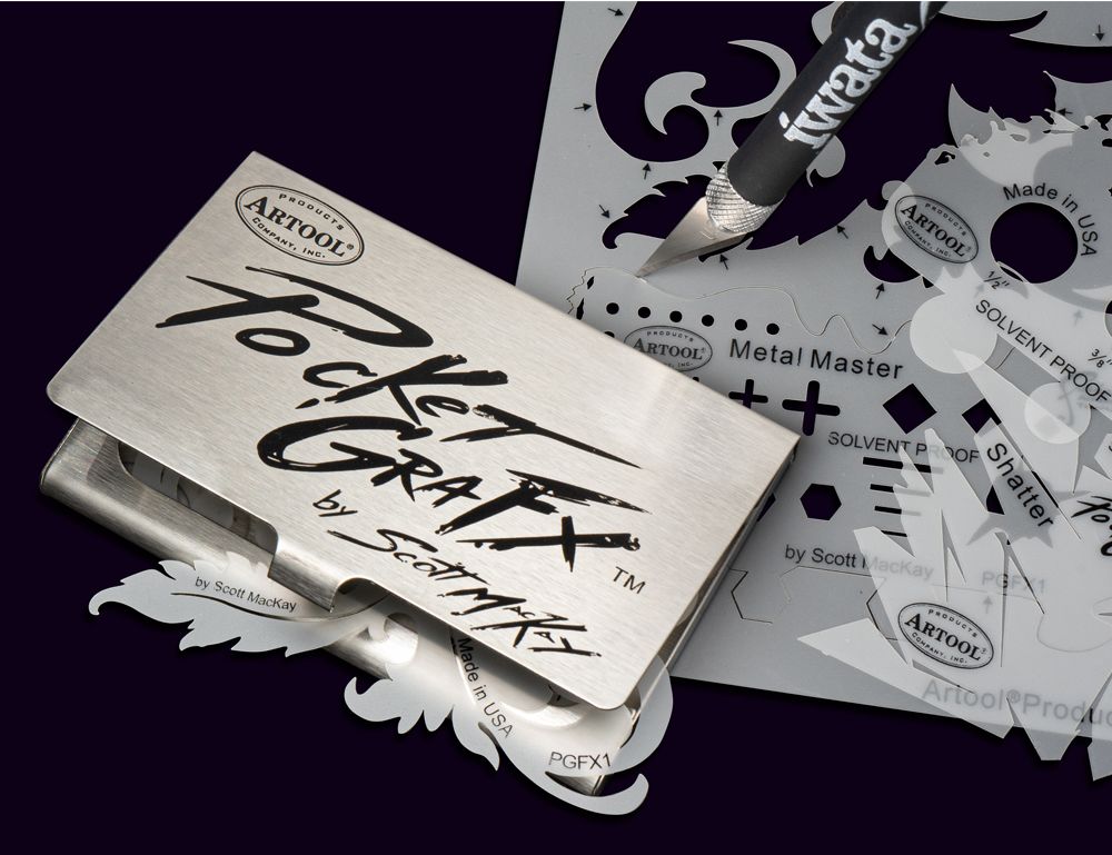 Iwata Artool PocketGraFX Freehand Airbrush Template Set