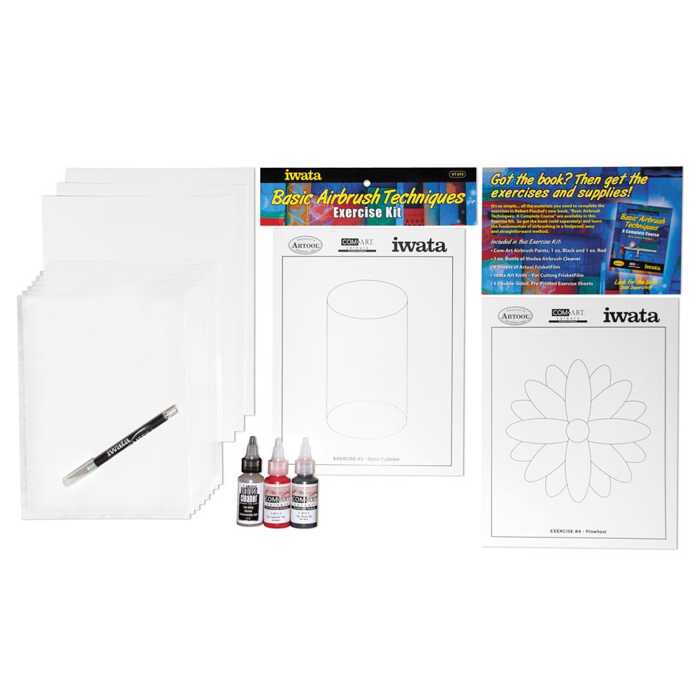 Iwata Basic Airbrush Techniques Exercise Kit by Robert Paschal