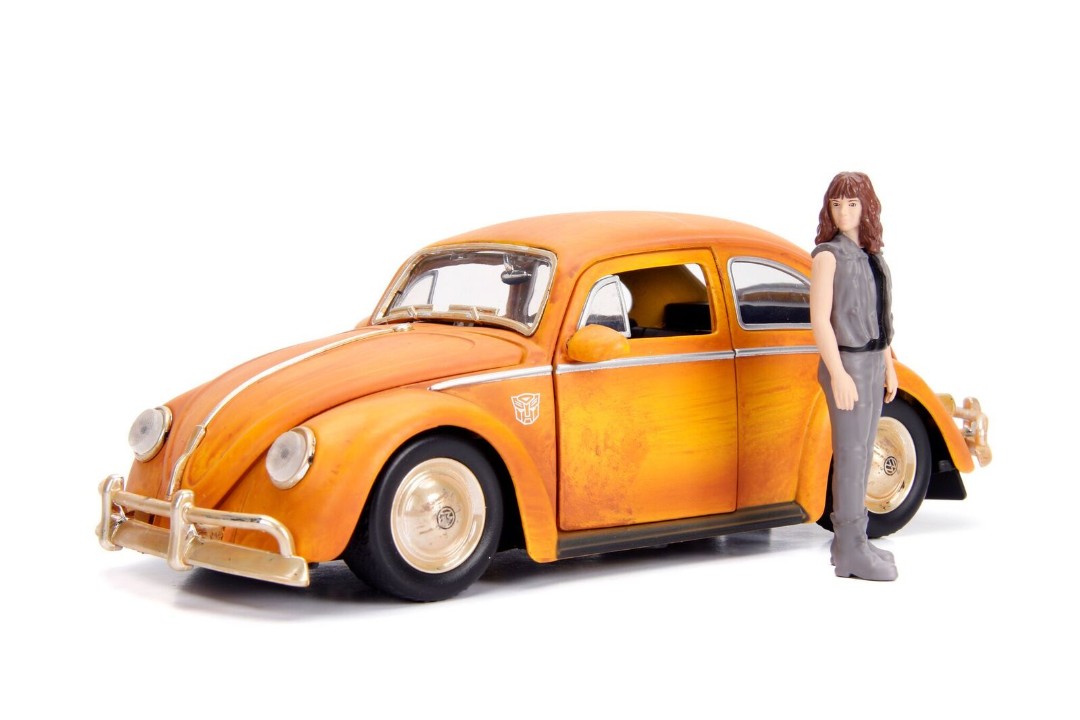 Jada 1/24 "Hollywood Rides" VW Beetle - Bumblebee w Charlie - Click Image to Close