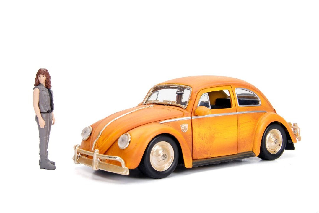 Jada 1/24 "Hollywood Rides" VW Beetle - Bumblebee w Charlie - Click Image to Close