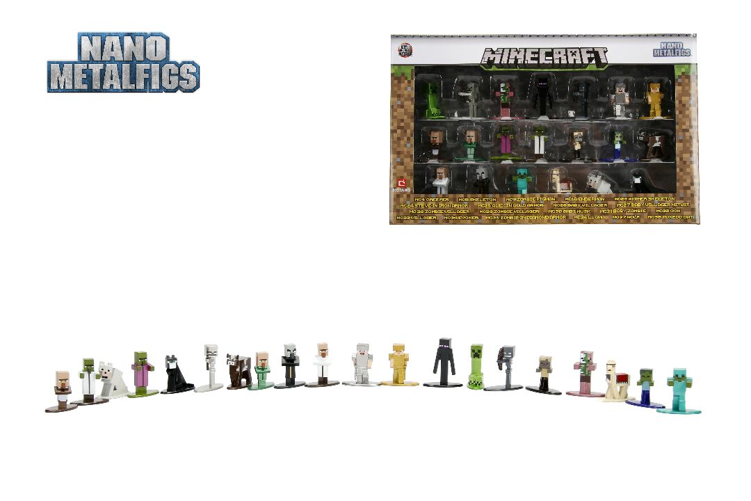 Jada 1.65" Nano Metalfigs Minecraft : 20-Pack W1 - Click Image to Close