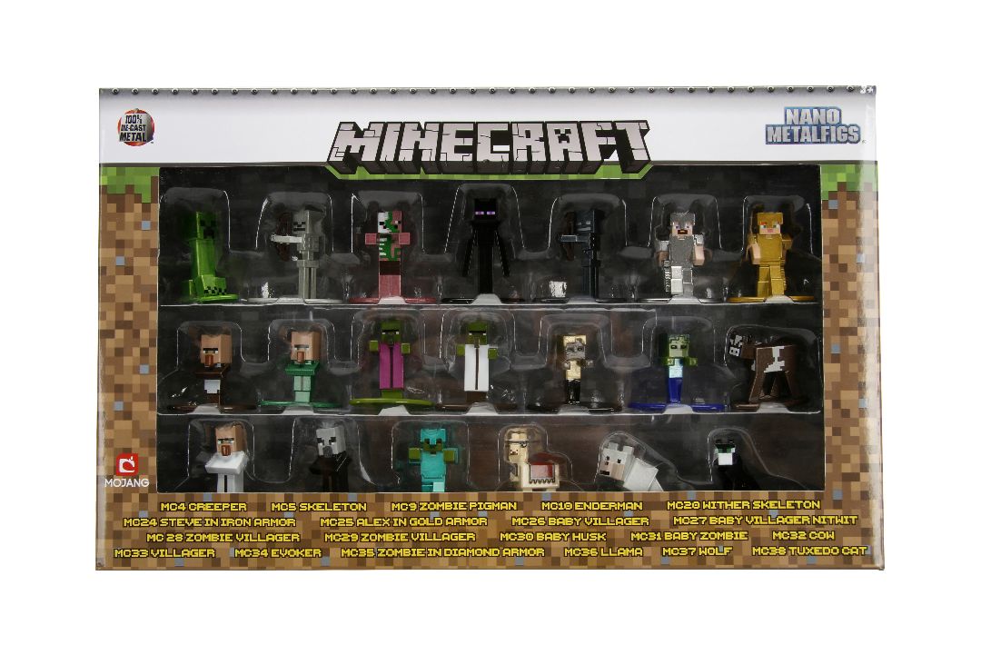 Jada 1.65" Nano Metalfigs Minecraft : 20-Pack W1 - Click Image to Close