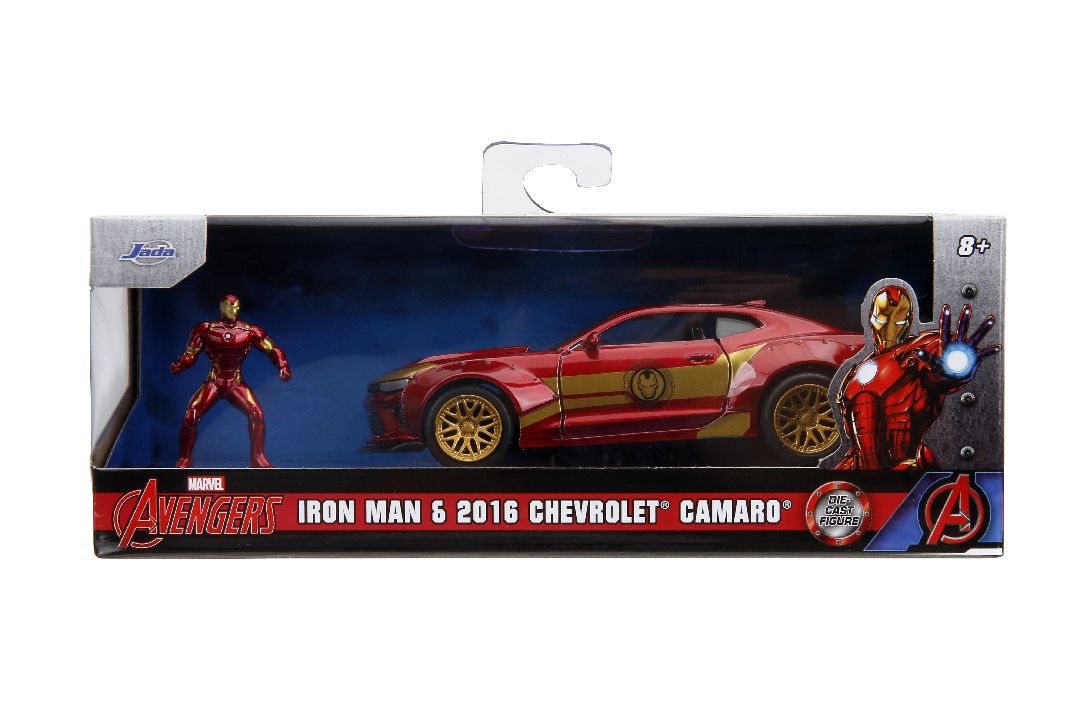 Jada 1/32 "Hollywood Rides" Marvel 2016 Camaro SS w/Iron Man - Click Image to Close