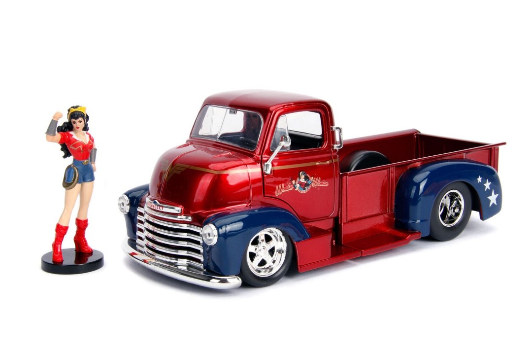 Jada 1/24 "DC Comics Bombshells" 1952 Chevy COE Pickup w/ figure - Click Image to Close