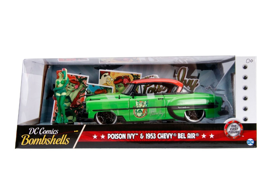 Jada 1/24 "DC Comics Bombshells" 1953 Chevy Bel Air Poison Ivy - Click Image to Close