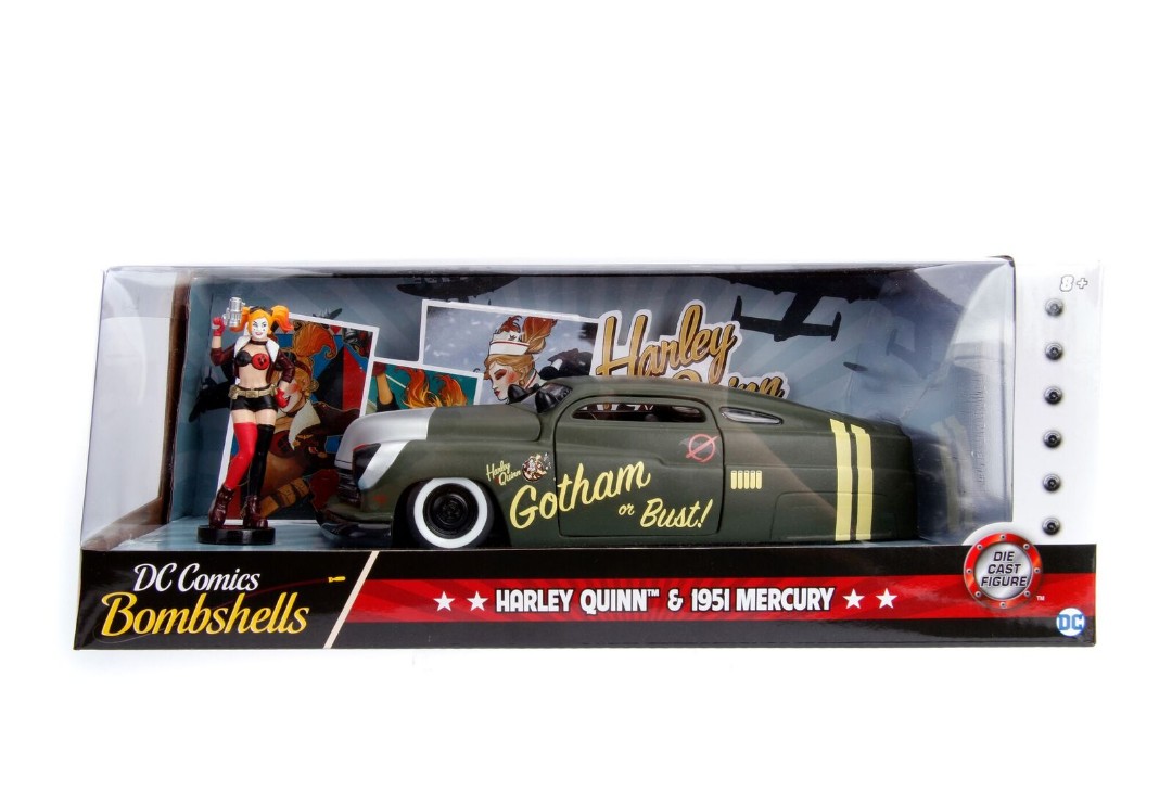 Jada 1/24 "DC Comics Bombshells" 1951 Mercury with Harley Quinn