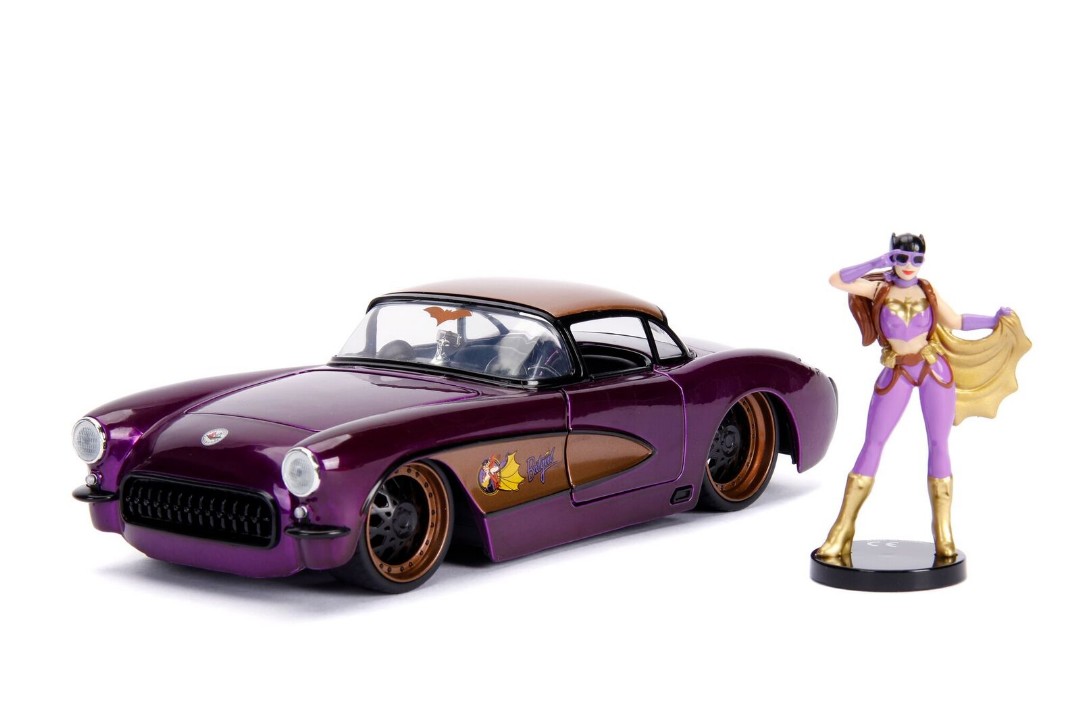 Jada 1/24 "DC Comics Bombshells" 1957 Chevy Corvette w/ Batgirl - Click Image to Close