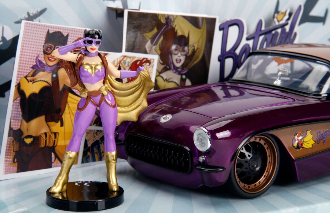 Jada 1/24 "DC Comics Bombshells" 1957 Chevy Corvette w/ Batgirl