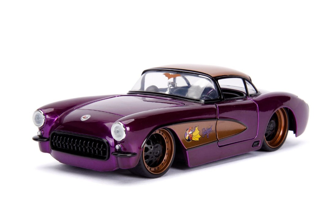 Jada 1/24 "DC Comics Bombshells" 1957 Chevy Corvette w/ Batgirl - Click Image to Close