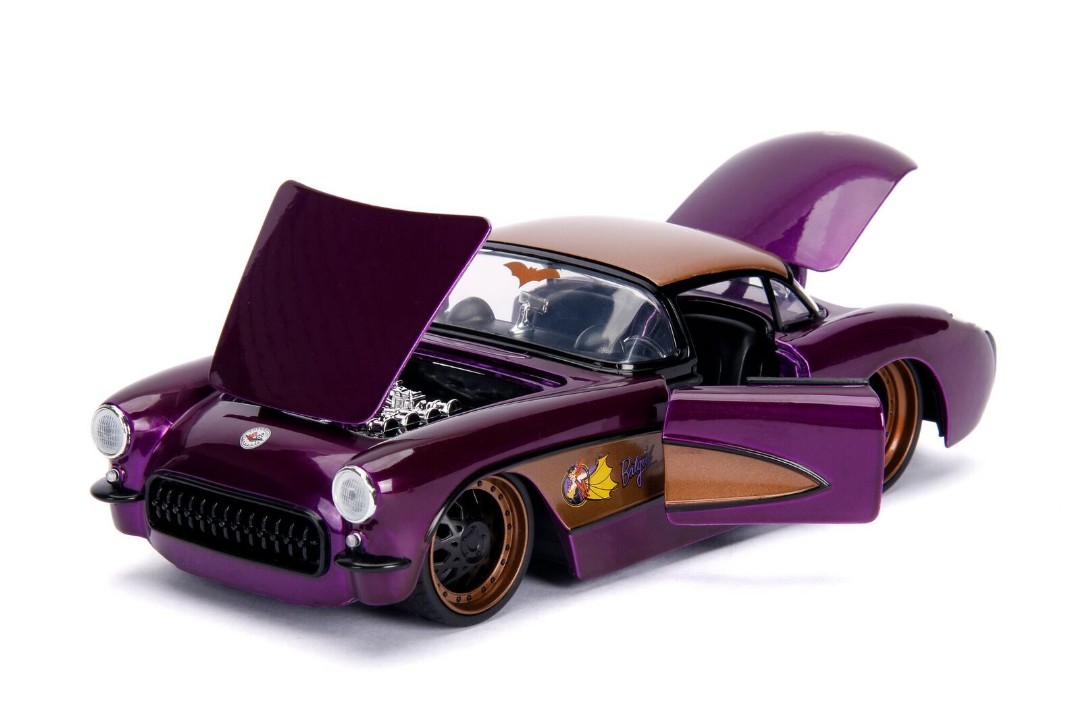 Jada 1/24 "DC Comics Bombshells" 1957 Chevy Corvette w/ Batgirl - Click Image to Close